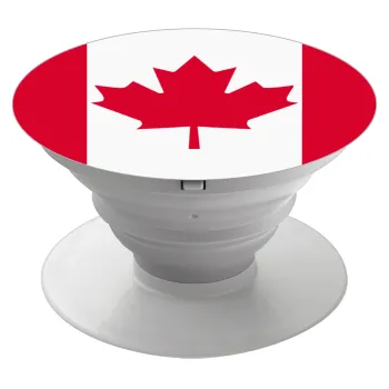 Canada flag, Phone Holders Stand  White Hand-held Mobile Phone Holder