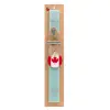 Easter Set, wooden keychain & aromatic flat Easter candle (30cm) (TURQUOISE)
