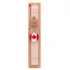 Easter Set, wooden keychain & scented flat Easter candle (30cm) (PINK)