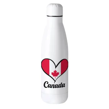 Canada flag, Μεταλλικό παγούρι θερμός (Stainless steel), 500ml