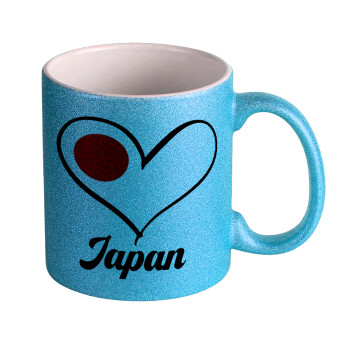 Japan flag, Κούπα Σιέλ Glitter που γυαλίζει, κεραμική, 330ml