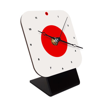 Japan flag, Επιτραπέζιο ρολόι ξύλινο με δείκτες (10cm)