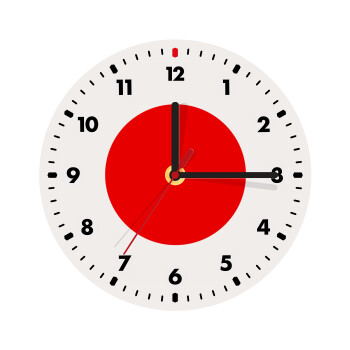 Japan flag, Ρολόι τοίχου ξύλινο (20cm)