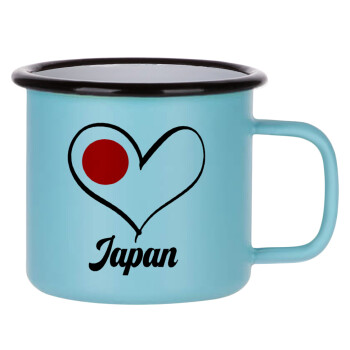 Japan flag, Κούπα Μεταλλική εμαγιέ ΜΑΤ σιέλ 360ml