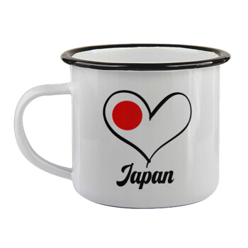 Japan flag, Κούπα εμαγιέ με μαύρο χείλος 360ml