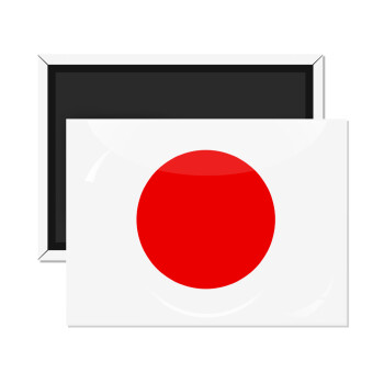Japan flag, Ορθογώνιο μαγνητάκι ψυγείου διάστασης 9x6cm