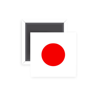 Japan flag, Μαγνητάκι ψυγείου τετράγωνο διάστασης 5x5cm
