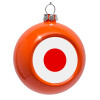 Orange Christmas tree ornament bauble 8cm