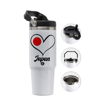 Japan flag, 30oz stainless Steel Tumbler with Handle
