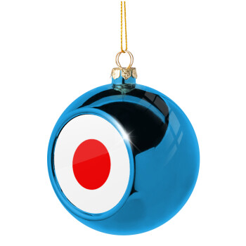 Japan flag, Χριστουγεννιάτικη μπάλα δένδρου Μπλε 8cm
