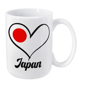 Japan flag, Κούπα Mega, κεραμική, 450ml