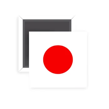 Japan flag, Μαγνητάκι ψυγείου τετράγωνο διάστασης 5x5cm