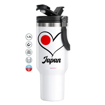 Japan flag, Mega Travel Mug / Travel Mug, double walled (thermal) 1.2L