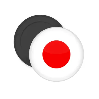 Japan flag, Μαγνητάκι ψυγείου στρογγυλό διάστασης 5cm