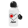 Metal water bottle, White, aluminum 500ml