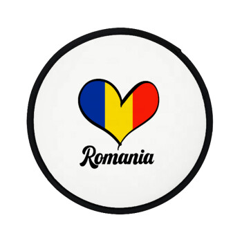 Romania flag, Βεντάλια υφασμάτινη αναδιπλούμενη με θήκη (20cm)