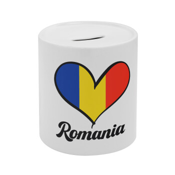 Romania flag, Κουμπαράς πορσελάνης με τάπα