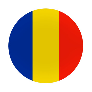 Romania flag, Mousepad Round 20cm