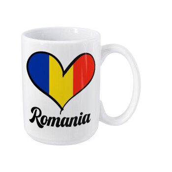Romania flag, Κούπα Mega, κεραμική, 450ml