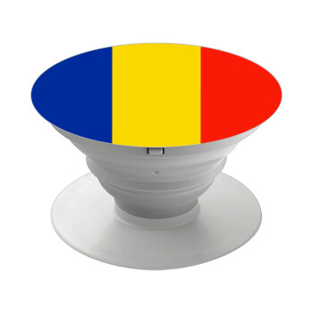 Romania flag, Phone Holders Stand  White Hand-held Mobile Phone Holder