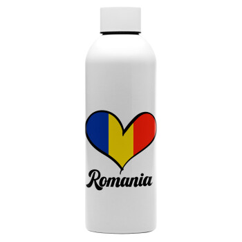 Romania flag, Μεταλλικό παγούρι νερού, 304 Stainless Steel 800ml
