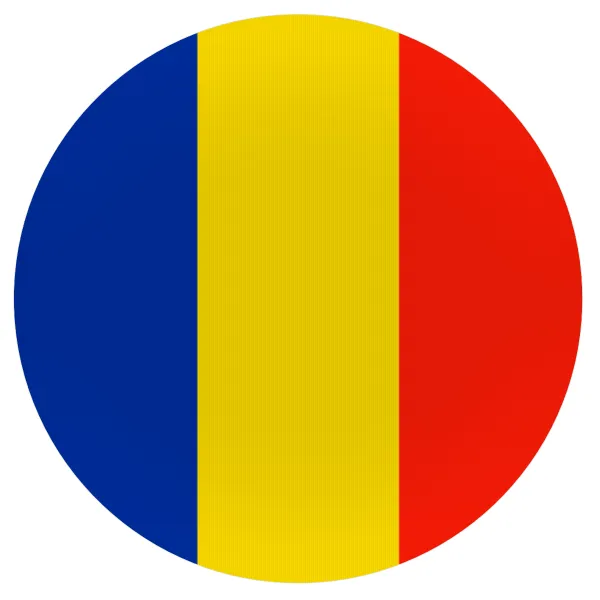 Romania flag — Mousepad Στρογγυλό 20cm