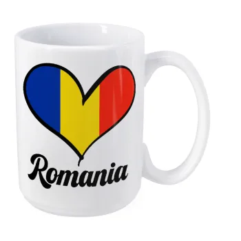 Romania flag, Κούπα Mega, κεραμική, 450ml