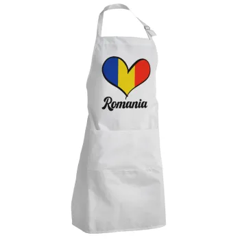 Romania flag, Adult Chef Apron (with sliders and 2 pockets)