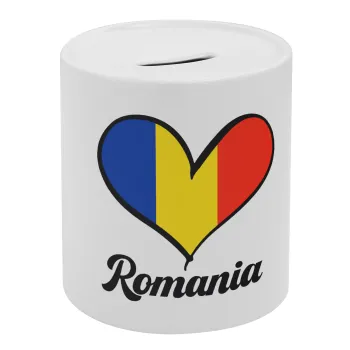 Romania flag, Κουμπαράς πορσελάνης με τάπα