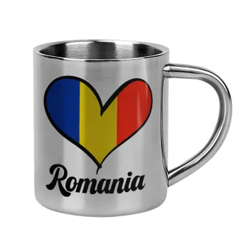 Romania flag, Mug Stainless steel double wall 300ml