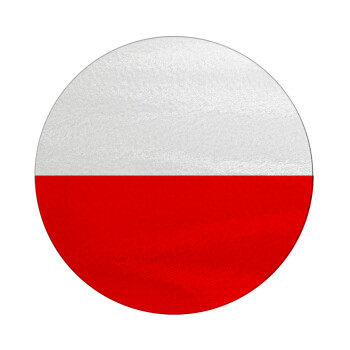 Poland flag, Επιφάνεια κοπής γυάλινη στρογγυλή (30cm)