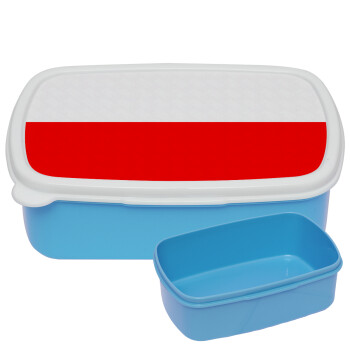 Poland flag, ΜΠΛΕ παιδικό δοχείο φαγητού (lunchbox) πλαστικό (BPA-FREE) Lunch Βox M18 x Π13 x Υ6cm