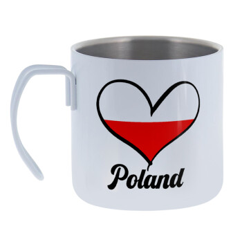 Poland flag, Mug Stainless steel double wall 400ml