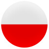 Poland flag, Mousepad Στρογγυλό 20cm