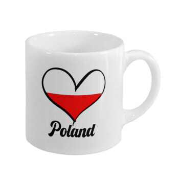 Poland flag, Κουπάκι κεραμικό, για espresso 150ml
