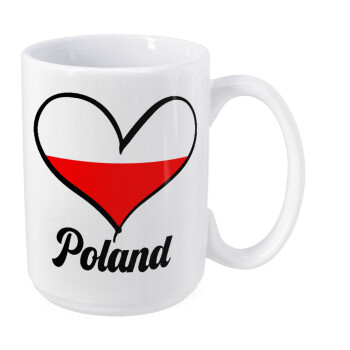 Poland flag, Κούπα Mega, κεραμική, 450ml