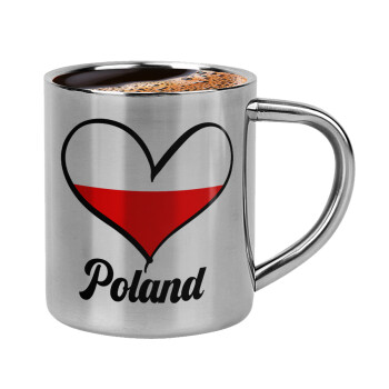 Poland flag, Κουπάκι μεταλλικό διπλού τοιχώματος για espresso (220ml)