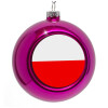 Purple Christmas tree ornament bauble 8cm