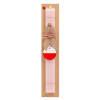 Easter Set, wooden keychain & scented flat Easter candle (30cm) (PINK)