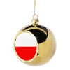 Golden Christmas tree ball ornament 8cm