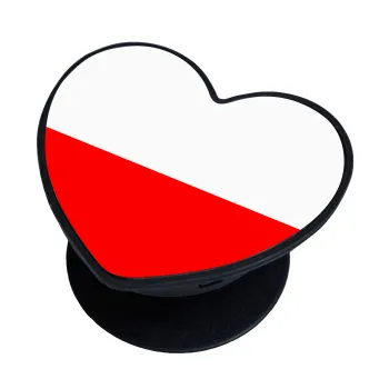 Poland flag, Phone Holders Stand  καρδιά Μαύρο Βάση Στήριξης Κινητού στο Χέρι