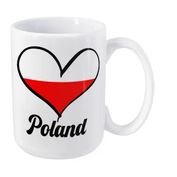Poland flag, Κούπα Mega, κεραμική, 450ml