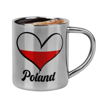Poland flag, Κουπάκι μεταλλικό διπλού τοιχώματος για espresso (220ml)
