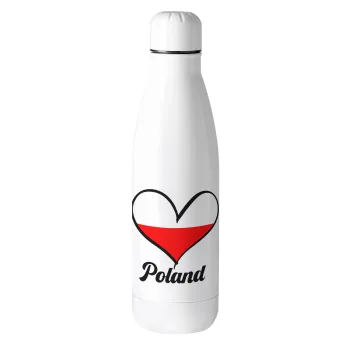 Poland flag, Μεταλλικό παγούρι θερμός (Stainless steel), 500ml