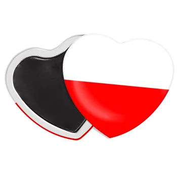 Poland flag, Μαγνητάκι καρδιά (57x52mm)