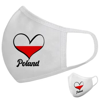 Poland flag, Μάσκα υφασμάτινη υψηλής άνεσης παιδική (Δώρο πλαστική θήκη)
