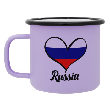 Russia flag, Κούπα Μεταλλική εμαγιέ ΜΑΤ Light Pastel Purple 360ml