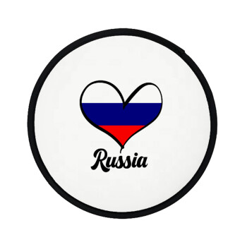 Russia flag, Βεντάλια υφασμάτινη αναδιπλούμενη με θήκη (20cm)