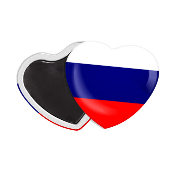 Russia flag, Μαγνητάκι καρδιά (57x52mm)