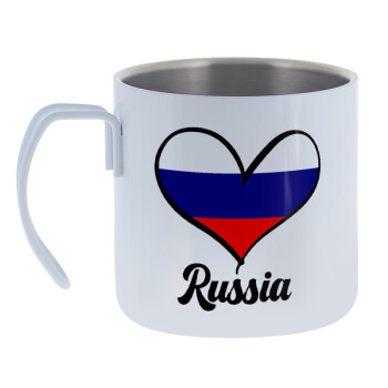 Russia flag, Mug Stainless steel double wall 400ml